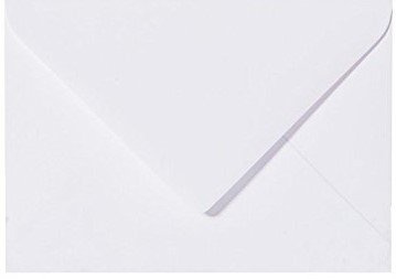 25 Briefumschläge B6 DIN (12,5 x 17,6 cm) Weiß Verschluss-Technik: Freuchtklebend mit Dreieck Lasche Grammatur: 120 g/m²