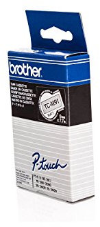 Original Brother TC-M91 /, Premium Nylonband, Schwarz, Transparent