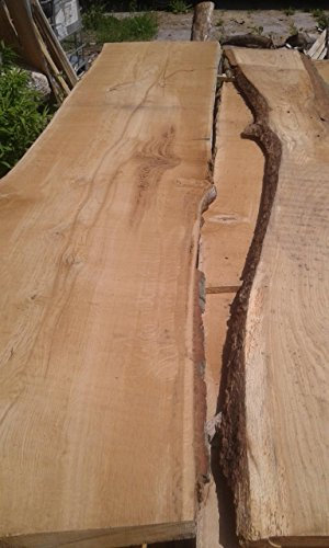 KJR Holzmanufaktur Waschtischplatte, Tischplatte ca. 200 x 70 x 7 cm, Waschtisch, geschliffen,Brett, Eiche, Wurmeiche, Alteiche