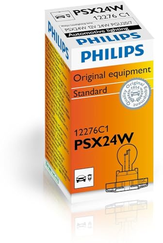PHILIPS Glühlampe Halogenlampe P24W HiPerLCP 12V 24W (1 Stück) 12197HTRC1, Durchsichtig
