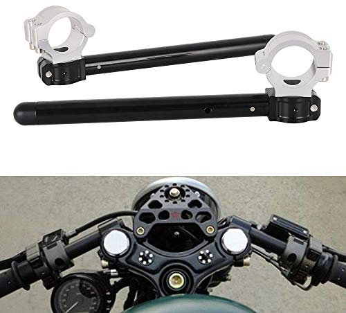 AnXin 36mm 7/8 Motorrad Clip-on-Lenker-Lenker CNC-Gabelrohr Austauschbarer Sitz für H1 Z1 EL EX KLX KX DE KH KZ Cafe Racer Clip On Regular Moto