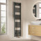 EMKE Radiador de baño, 160 x 40 cm, toallero de conexión Central, radiador de baño, toallero, Toallas, radiador, Toalla, radiador, baño, Toalla, Color Antracita, 547 W