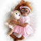 ZIYIUI Reborn Baby AFFE Puppe 21 Zoll 52 cm Reborn Puppe mit Tuch Körper Lebensechte Babypuppe Realistische AFFE Puppe mit Kuscheltier