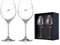 DIAMANTE Swarovski Red Wine Glasses Pair - 'Silhouette' Design Embellished with Swarovski Crystals - Set of 2