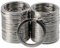 HEAVYTOOL Schlüsselringe 30mm Ø flach Design 2,6mm breit vernickelt gehärteter Stahl (25 Stück) Schlüsselring flach groß klein silber Metallring