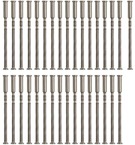VINLIN 33Pcs M3 Door Handle Screws Connecting Bolts Sleeves Adjustable Length Bolt Fixing Sleeve Male to Female for Solid Door Handle Escutcheons Cabinet Drawers project
