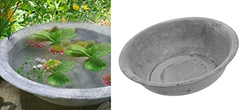 itsisa Zinkschale, Dekoschale verzinkt D: 35cm (Lieferung ohne Dekoration!) - Schale, Gartenteich, Garten Deko
