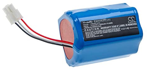 vhbw Akku Ersatz für iClebo YCR-M07-20W, YCR-MT12-S1 für Staubsauger Home Cleaner Heimroboter (5200mAh, 14,52V, Li-Ion)