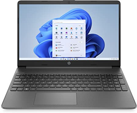 HP Laptop 15s-fq0000sf PC Portable 15.6 FHD (Intel Pentium Silver N5030, RAM 4 Go, SSD 256 Go, AZERTY, Windows 11 Famille) Gris ardoise