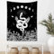 LB Schlange Wandteppich Mond Phase Wandtuch Botanische Pflanzen Wandbehang Schwarz und Weiß Tapisserie für Wohnzimmer Schlafzimmer Wohnheim Wanddeko,130x150cm