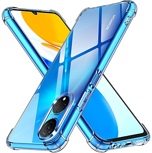 ivoler Coque pour Honor X7, Ultra Transparent Étui de Protection en Silicone Antichoc avec Coins Renforcés, Clair Mince Souple TPU Bumper Housse