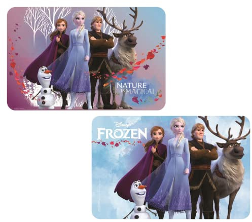 Neu 2 Stück kompatibel zu Eiskönigin ELSA und Anna Tischunterlage Platzdeckchen Malunterlage Knetunterlage Eßunterlage (Bunt Set Nr. 1)