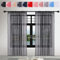 Trimming Shop Black Voile Curtains 2 Panel Semi-Transparent Sheer Slot Top Curtain Pair 142 x 137cm for Window & Door Lightweight Net Curtain for Bedroom, Kitchen & Living Room