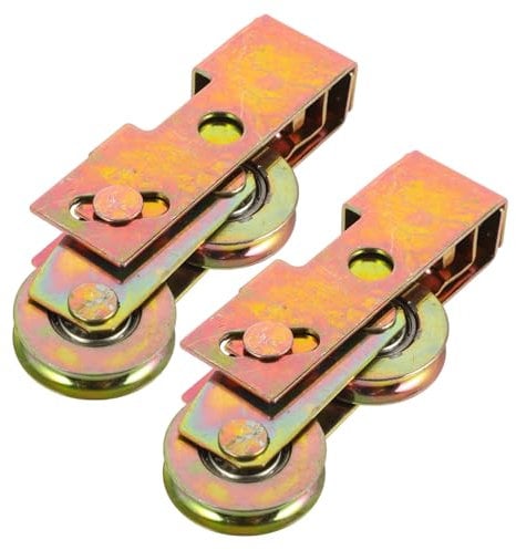 LIFKOME 2pcs 1-1/4 Inch Sliding Patio Door Rollers Sliding Door Tandem Roller Assembly Sliding Glass Door Rollers Replacement Sliding Door Wheel Replacement Steel Ball Wheel Bearing Side Adjustable