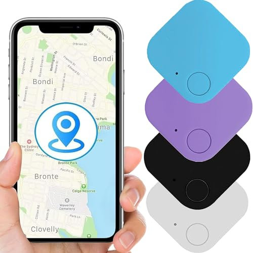 XUBX 4 Pack Key Finders, Smart Bluetooth Tracker with Anti-Lost Alarm Reminder, Item Locator, Item Finder Smart Trackers, Car Key Wallet Wireless Tracker Phone Finder, iOS and Android Compatible