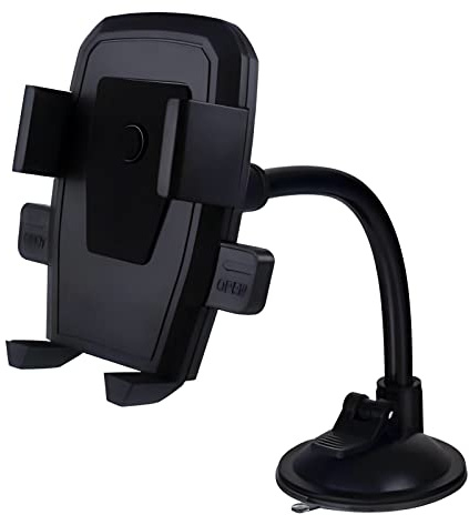 Frabe Supporto cellulare auto, Porta Telefono Auto, Porta Cellulare da Auto, Nero, Ventosa, Forte