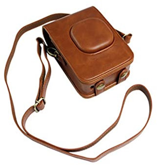 AFGRAPHIC Retro Camera Case Bag Brown PU Leather Protective Cover Case for Fujifilm Instax Mini LiPlay Hybrid Instant Camera