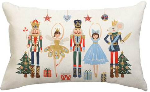 Nussknacker-Kissenbezug, 30,5 x 50,8 cm, Nussknacker, Weihnachtsdekoration, Winterurlaub, Party, Kissenbezug, Dekoration für Sofa, Couch