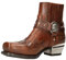 ORANDESIGNE Uomini Occidentale Stivali da Cowboy Vintage Quadrato Testa Cavaliere Avvio Gents Alta Aiuto Country Style Stivali da Lavoro Primavera Autunno Escursionismo Caccia K Marrone 48 EU