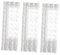Cabilock 3St Mesh-Vorhänge lichtvorhang lichtergardine vorhangstoff Fensterdekoration für Küche Leichte Vorhänge zu Hause Fensterabschirmung Fertiger Vorhang schmücken Polyester Weiß