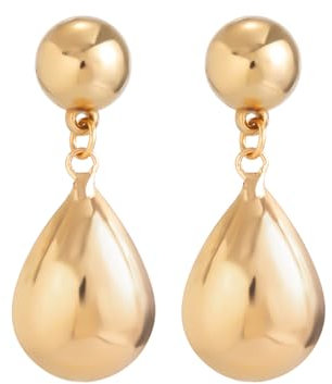 Ohrringe 2024 Mode Geometrische Wassertropfen Ohrringe für Frauen Gothic Piercing Gold Farbe Kreativer Punk Schmuck Geburtstagsgeschenke