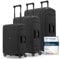 REDOLZ Hartschalen Koffer-Set 3-teilig ohne Reißverschluss | 3-Punkt-Verschluss-System | aus hochwertigem Polypropylen Material | 4-Doppelrollen & TSA-Schloss für Damen & Herren (Essentials 15)