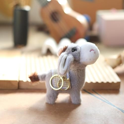 Generic Süße Mignon Plüsch Esel Tier Plüsch Puppe, Kinder Geburtstags Geschenk, Familien anhänger Familien Tasche