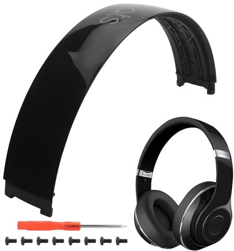 Studio 2 - Kit di riparazione per fascia per capelli Studio 3, compatibile con Studio 3.0 / Studio 2.0 Wireless (B0500 B0501) Fascia superiore (Studio2-nero brillante)