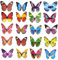 Schmetterlinge Deko mit Clip Frühling Deko 20 Stück Schmetterlingsclip Künstliche Bunte Schmetterling Garten Metall Schmetterling zur Zweige Außenbereich für Tischdekoration