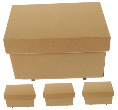 ANDRESLAD 4-teilige Deckel Für Papieraufbewahrungsboxen Schreibtisch-organizer Und Aufbewahrung Dekorative Aufbewahrungsboxen Für Büro Und Zuhause Papieraktenbox Für Dvd-quittungen