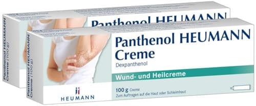 Panthenol Creme 2 x 100 g Wund- und Heilsalbe zur Förderung der Wundheilung bei Verbrennungen kleinen Wunden