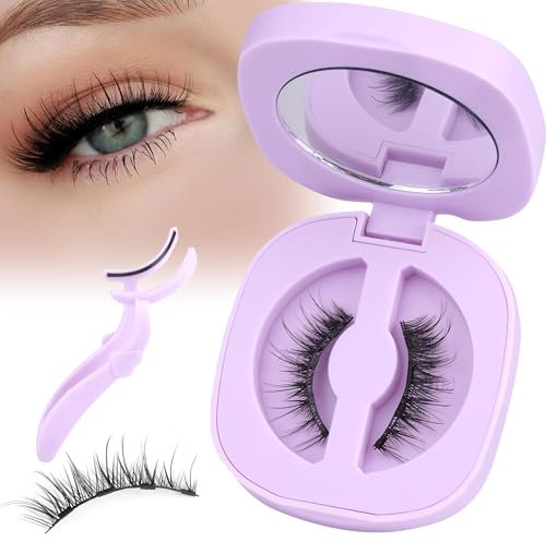Magnetic Eyelashes with Applicator Wispy Magnetic Lashes No Glue or Liner Needed 4 Magnets Cat Eye Lashes Natural Look