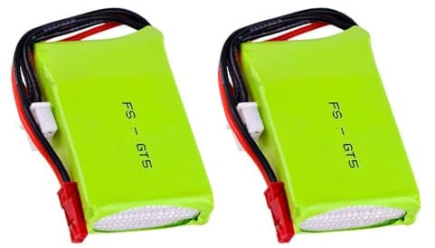 Hylukon 2S 7.4V 1500mAh Lipo Battery for FLYSKY FS-GT5 Remote Controller 2pack