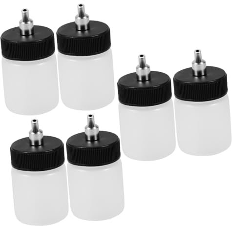 Operitacx Lot De 6 Bouteilles De Peinture Pour Aérographe Gobelets De Peinture En Aérosol Gobelet De Peinture Pour Aérographe Trémie De Peinture Remplaçable Accessoire Pour Réutilisable