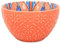 Orange Ceramic Bowl 320ml Tuscany Bohemian Mediterranean Ethnic Style 12cm Dia