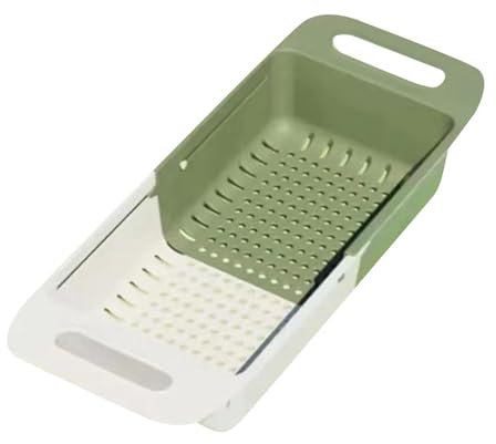 Scolapasta sopra il lavello – Filtro espandibile per scolapasta | Filtro portatile sopra il lavandino | Cestello di scarico per lavello per lavatrice, vassoio per lavare la frutta per lavello di grand