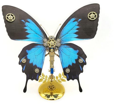 WANENGEDIY 3D Metal Puzzle for Adults Mechanical Butterfly Metal Model Kits to Build with Tool, DIY Assembly Insect Craft 2024 Christmas Home Decor Gift - 150+PCS