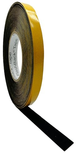 FlashBack 1mm Thick - Black Self-Adhesive EPDM Neoprene Substitute Sponge Strip (10mm Wide)