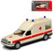 Mercedes-B Miesen E-Klasse W124 KTW Transporter Krankenwagen Rettungswagen 1977-1995 H0 1/87 Herpa Modell Auto