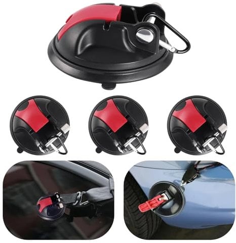 Trukafie Lot de 4 crochets à ventouse avec crochets - Forte adhérence - Charge maximale : 30 kg - Pour camping, camping-car, bagages, bâches de voiture, tendeur, équipement de camping-car, accessoires