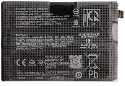 Duotipa 2200 mAh Replacement Battery BLP855 Compatible with Oppo Reno6 Pro 5G / Find X5 Lite / Find X3 Neo / Reno7 5G / Reno8 5G / K9 Pro Battery with Repair Tool Kit