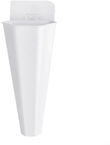 BlissfulAbode Kreative Wandblumentöpfe aus Kunststoff für den Innenbereich, Balkon, Kräuter, Sukkulenten, kleine Blumen, Bonsai, platzsparend, vertikaler Garten (cone of white)