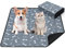 Wusboo 2 Stück Waschbar Haustier-Urinunterlage , 70 x 100 cm Hohe Saugfähigkeit Auslaufsicher Wiederverwendbare Hundeunterlage, Geeignet für Hunde, Katzen, Kaninchen und Meerschweinchen