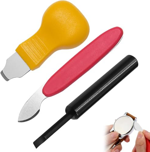 3PCS Watch Back Cover Remover Tool Kit – Professional Watch Repair Tools for Opening Watch Case Backs – Adjustable Pry Knife & Holder Set for Replacement & Watch Maintenance at Home
