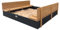 AXI Ella XXL Bac à Sable Enfant Anthracite & Marron - 150 x 150 cm | Bac à Sable pour Enfants en Bois FSC avec Couvercle & Banc
