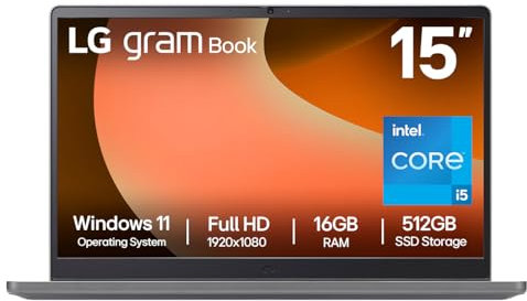 LG gram 15Z80T - 15.6 inch FHD IPS Ultra-Lightweight Laptop, AMD Ryzen AI 7 350, AMD Radeon 860M GPU - 50 TOPS NPU, 16GB RAM, 512GB SSD, Copilot +PC, Windows 11 Home, Black (2025)
