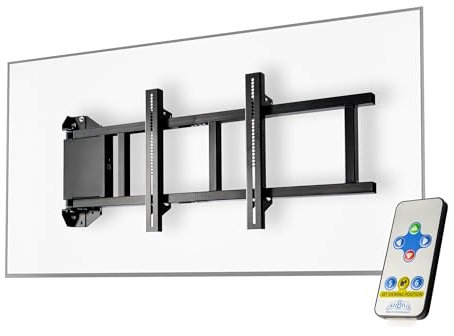 SABAJ M&D Soporte TV Pared motorizado Swing Mount L – Giratorio 180°, hasta 65 30 kg, inclinación 7°, VESA 100×100–600×400, Preparado para domótica