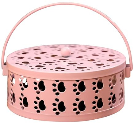 Outdoor Incense Holder, Portable Metal Burner Stand, 5.31x2.36inches, Heat-Resistant Tray with Cat Claw Cutout, Anti-Slip Base, Ideal for Yoga, Meditation, Spa Room, Patio, Camping