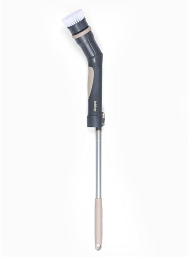 Beldray Power Scrubber Flex Cordless Cleaning Brush, Oscillating Head | Extendable Handle With 1 Metre Extra Reach, Converts To Handheld, Up To 90 Minutes Runtime, 3 Brushes Plus Polishing Pad