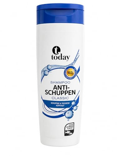 Today Anti-Schuppen Classic Shampoo mit Vitamin B3, für schuppige & trockene Kopfhaut, ohne Mikroplastik, 300 ml